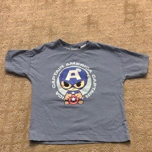 Zara kids Marvel Captain America Kids T-Shirt - Blue